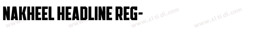 Nakheel Headline Reg字体转换